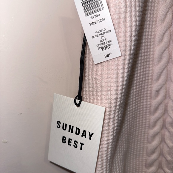 Sunday Best Winston Sweater Vest Frosted Rose/Raspbry XL from aritzia - Picture 3 of 4